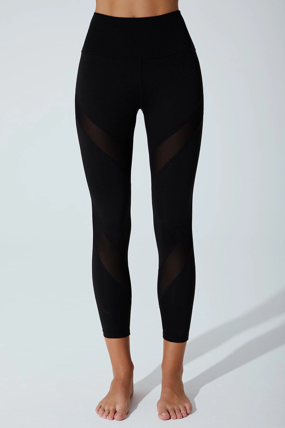 7/8 Luziana B'Mesh Legging - Black
