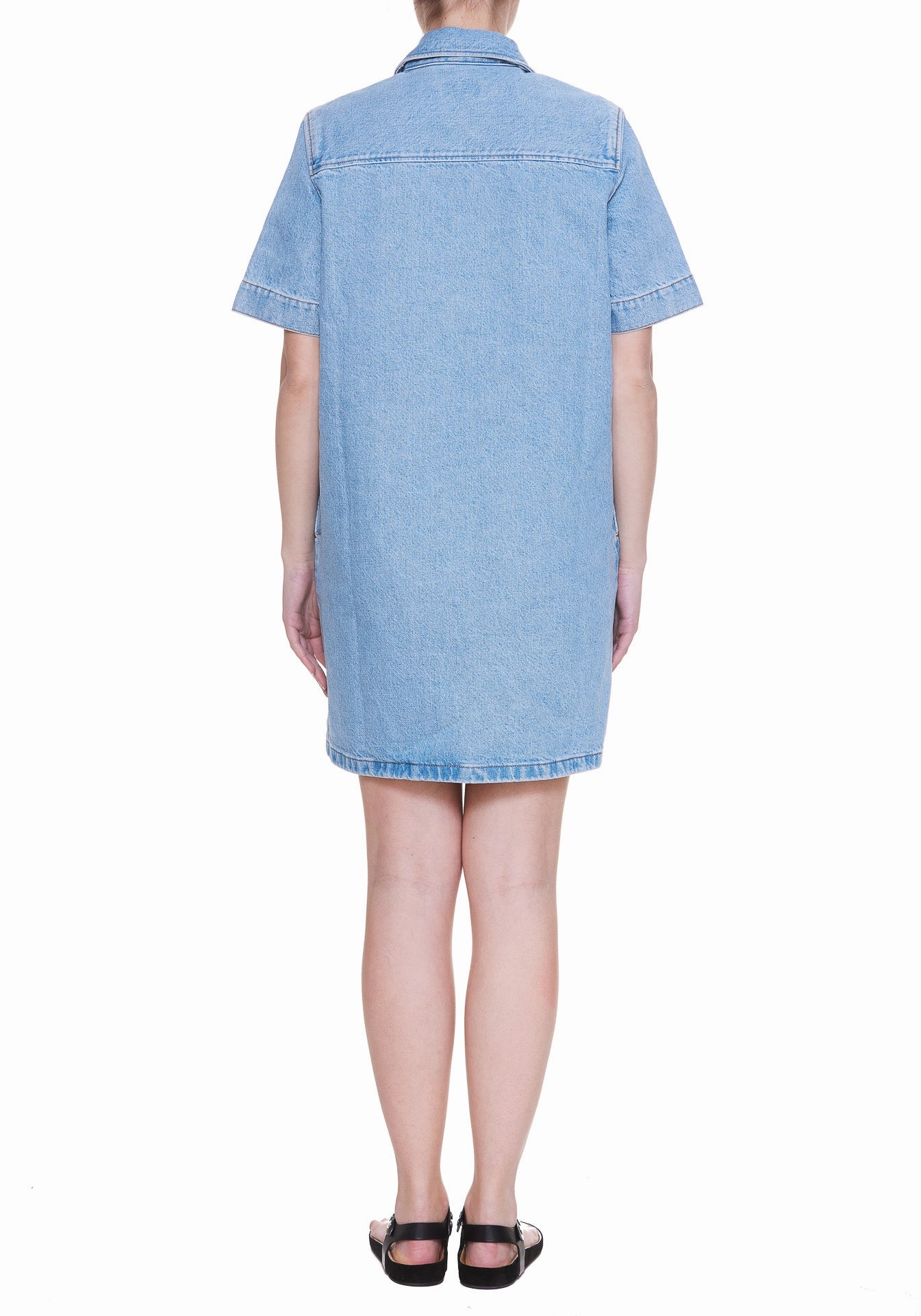 A.P.C. Pocket Patch Short Sleeved Denim Dress