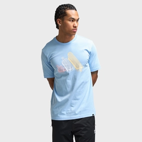 adidas Lounge Ice Graphic T-Shirt / Glow Blue
