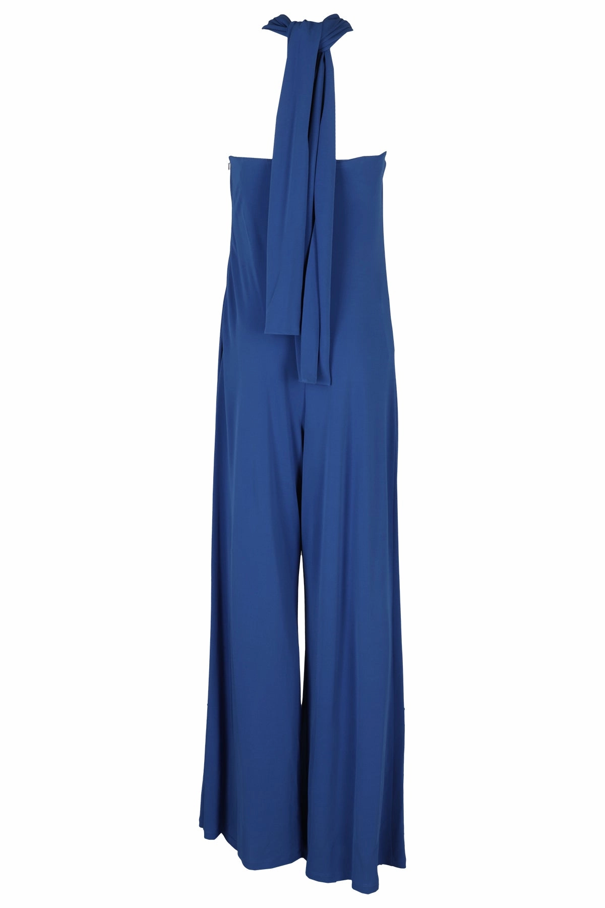 Alberta Ferretti Halterneck Open Back Wide Leg Jumpsuit