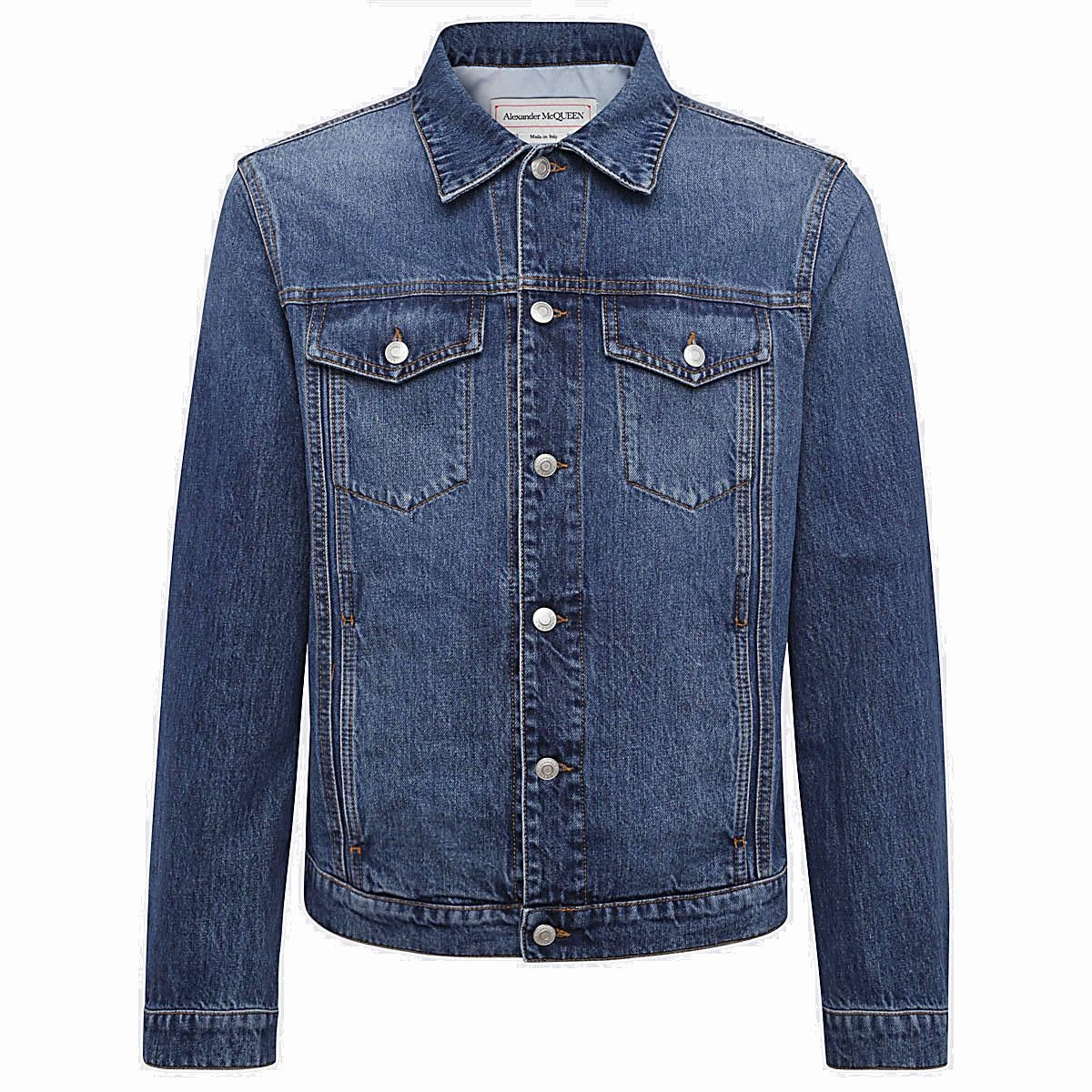 Alexander McQueen Buttoned Long Sleeved Denim Jacket