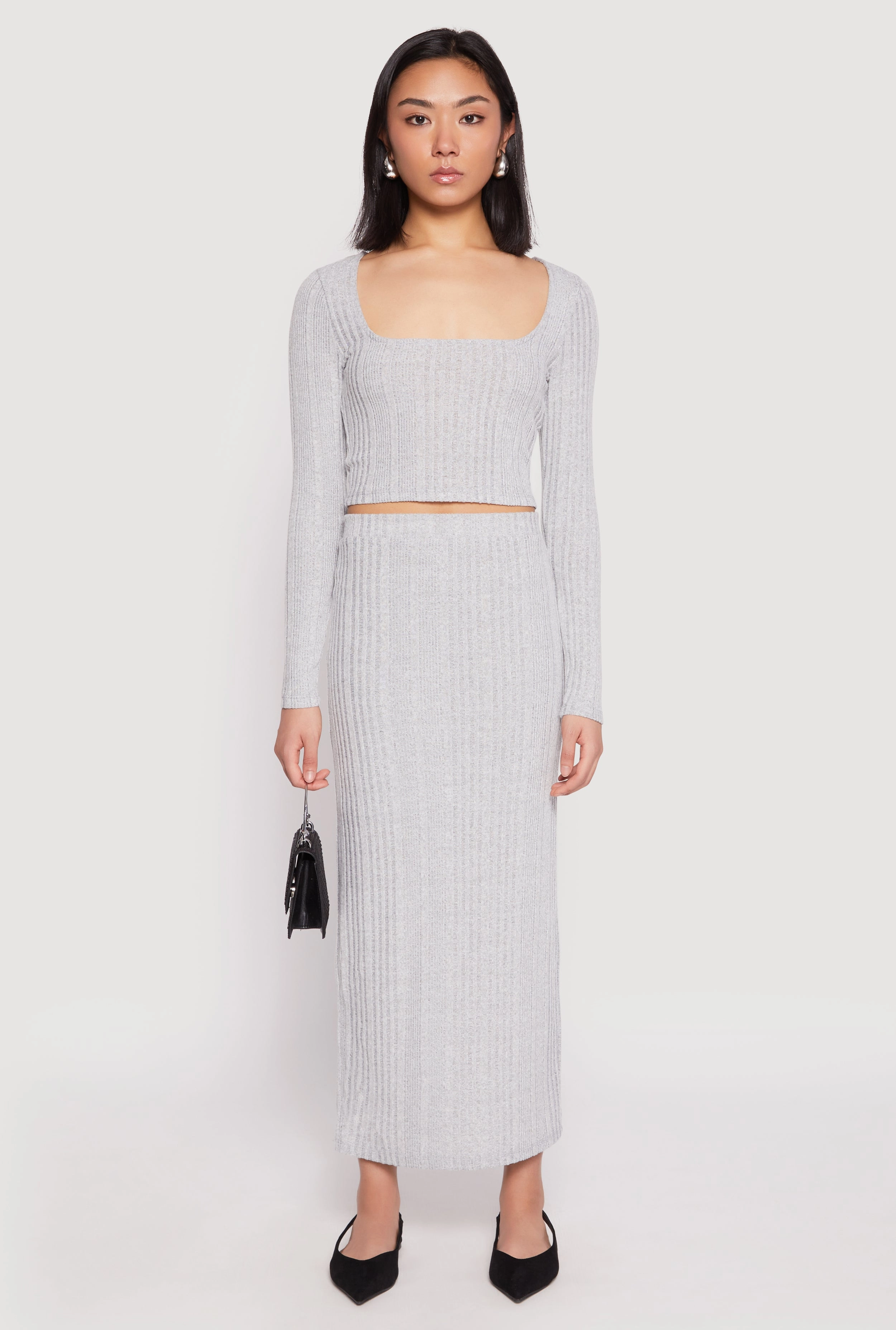 Almost Famous Brushed Knit Maxi Skirt