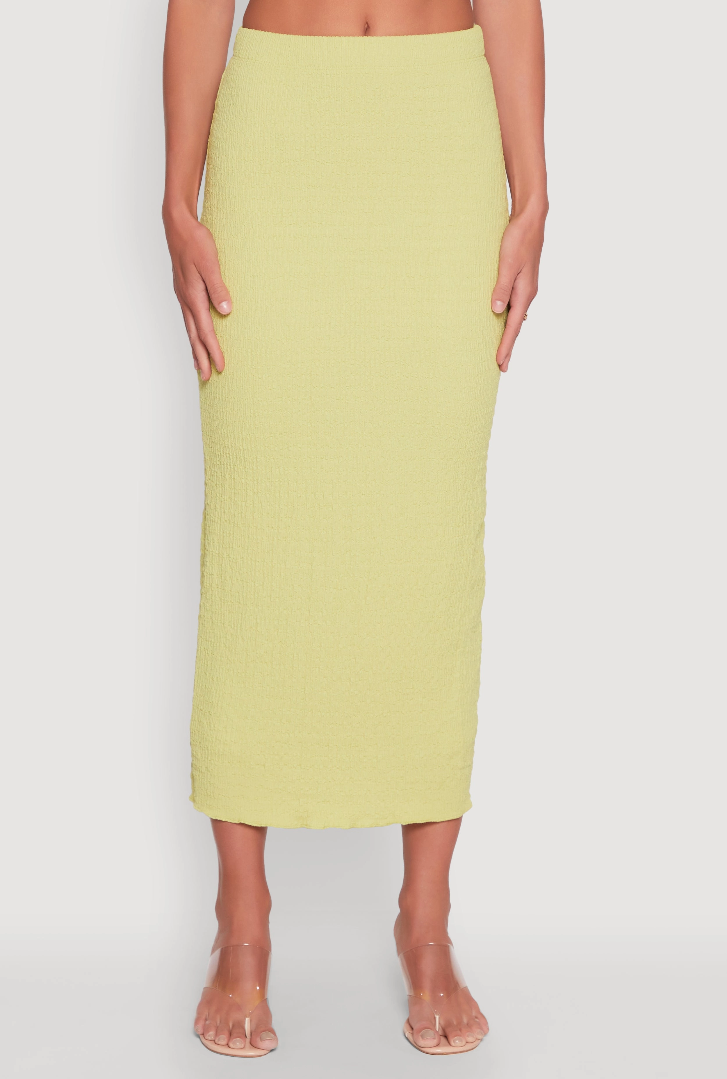 Almost Famous Textured Knit Maxi Skirt