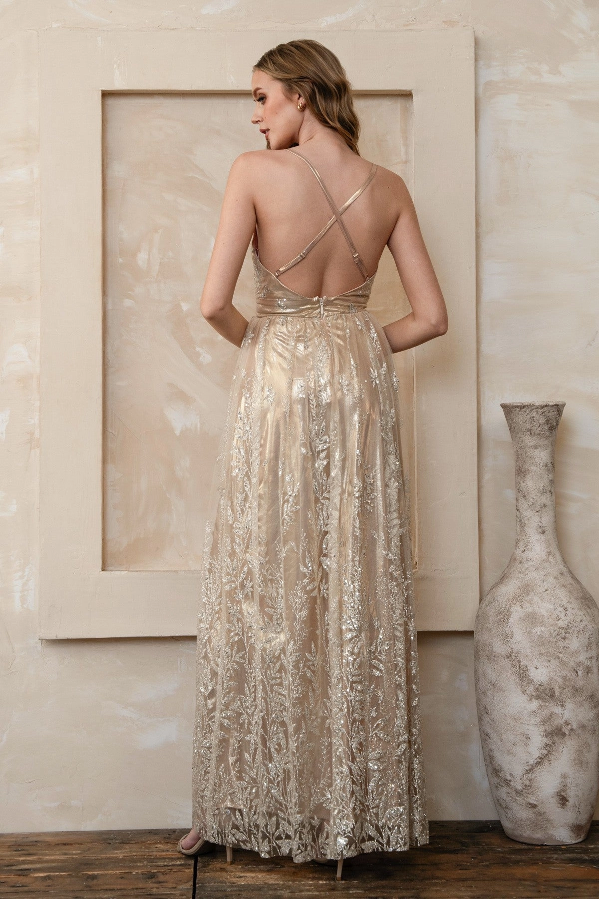 Athena Dress in Champagne