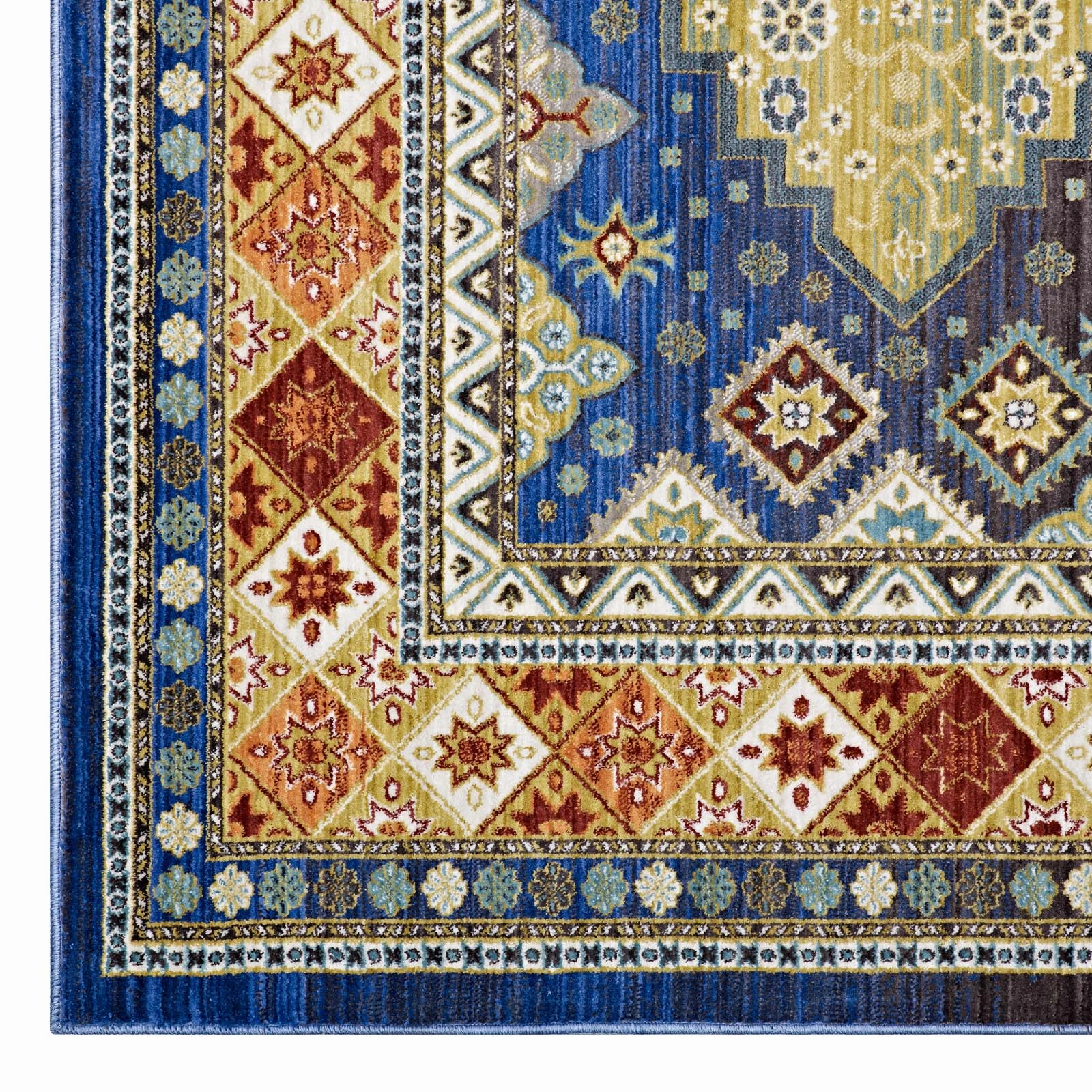 Atzi  Distressed 
Southwestern Diamond Floral Area Rug by Modway