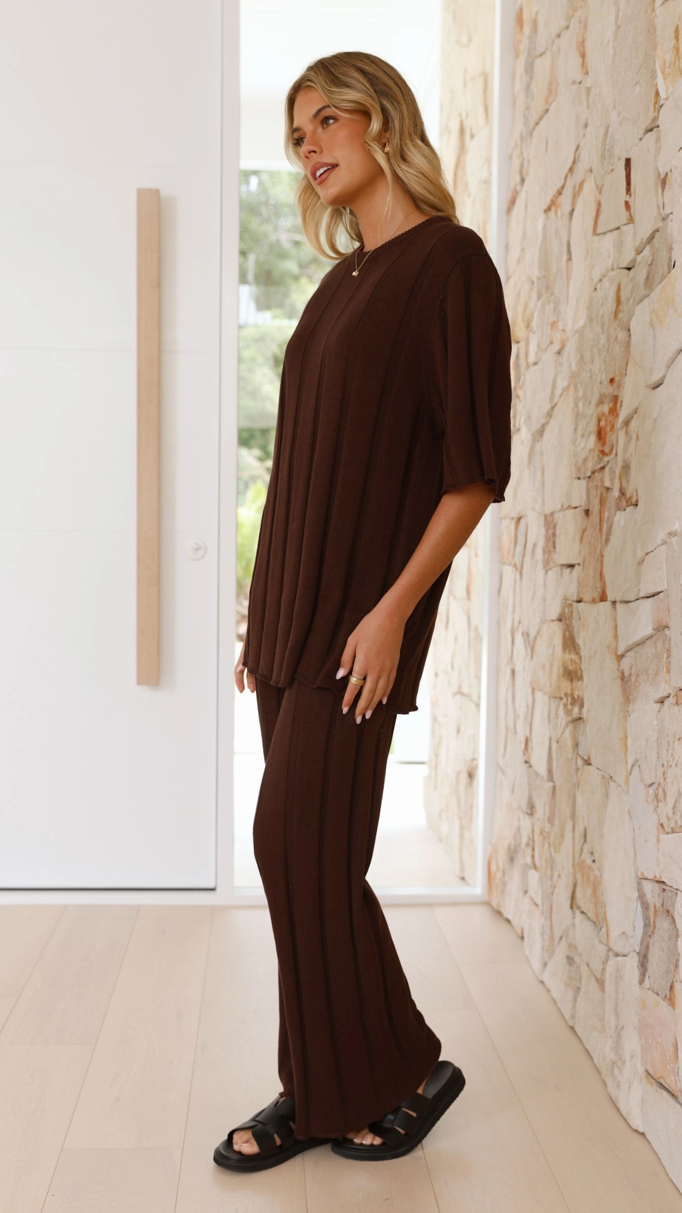 Bayu Knit Top - Brown