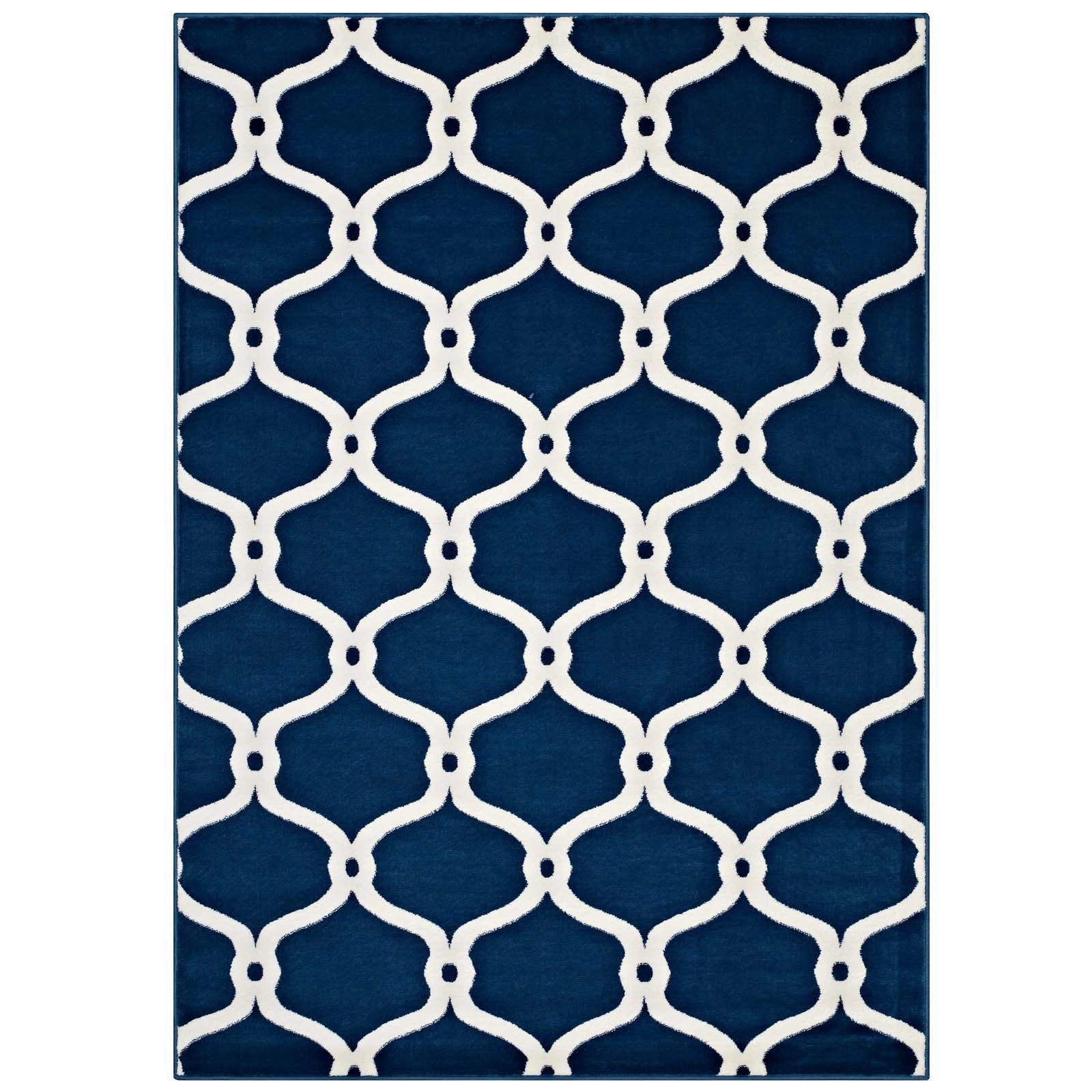 Beltara Chain Link Transitional Trellis Area Rug by Modway