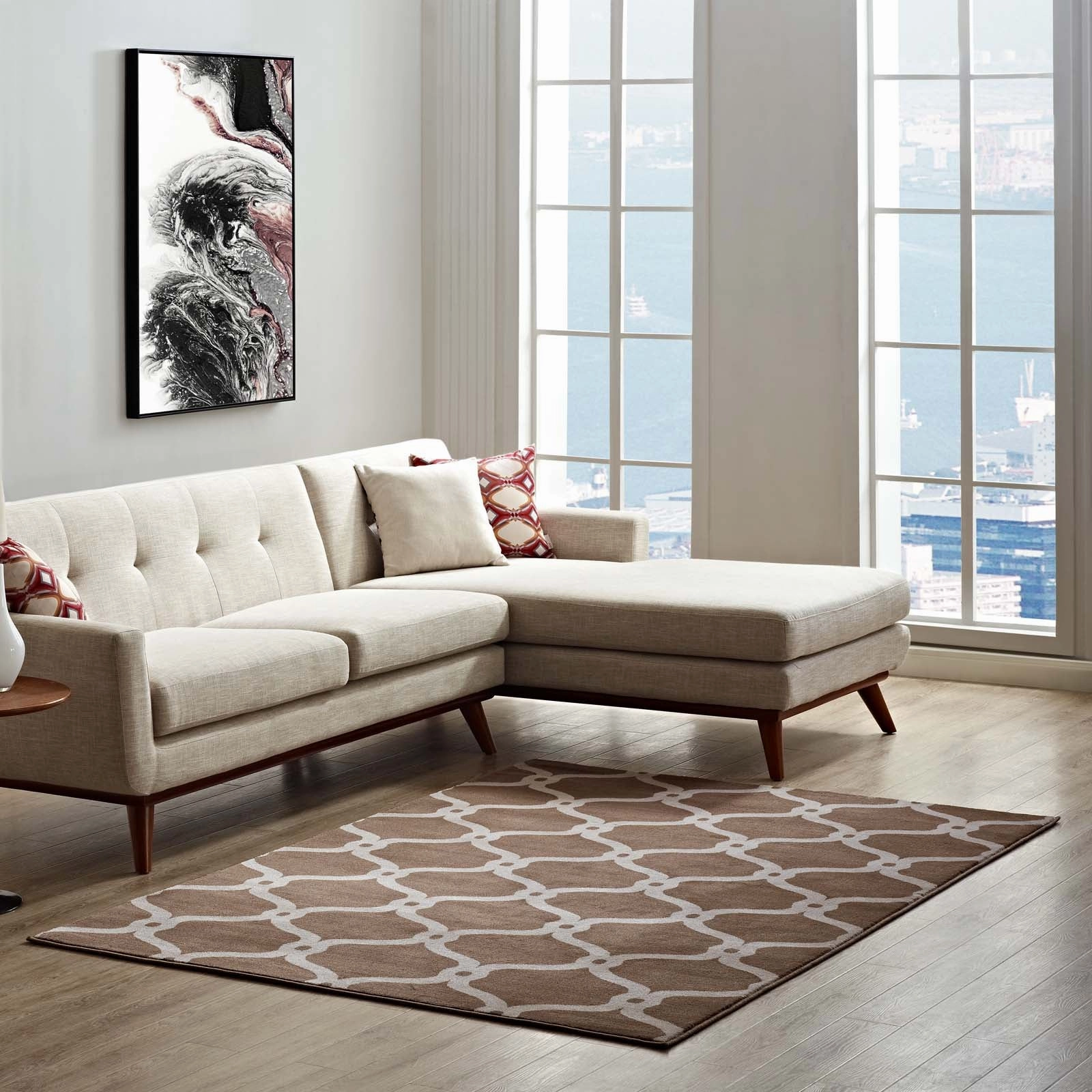 Beltara Chain Link Transitional Trellis Area Rug by Modway