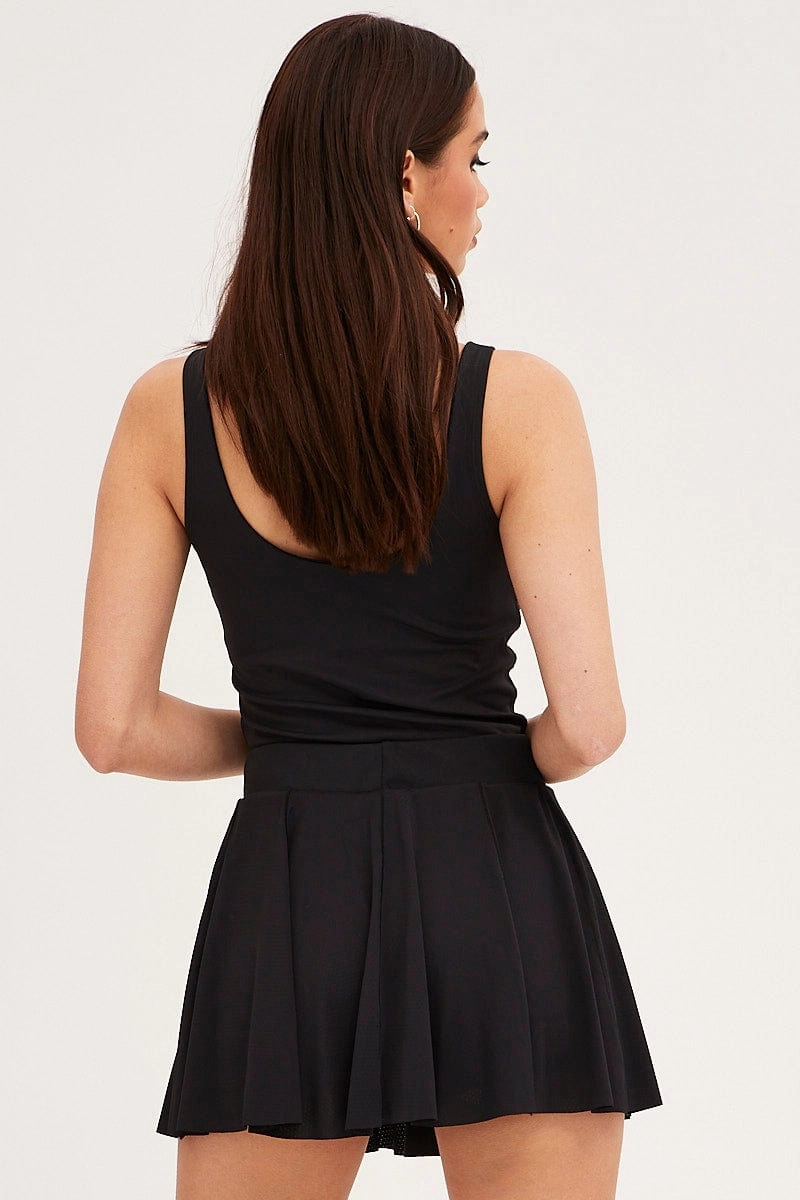 Black Flare Skort Skirt Activewear