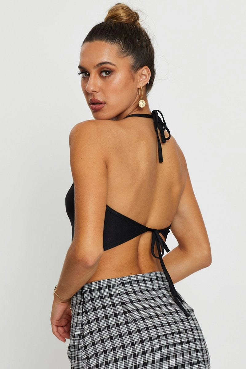 Black Halter Top