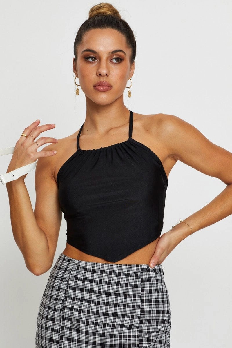 Black Halter Top
