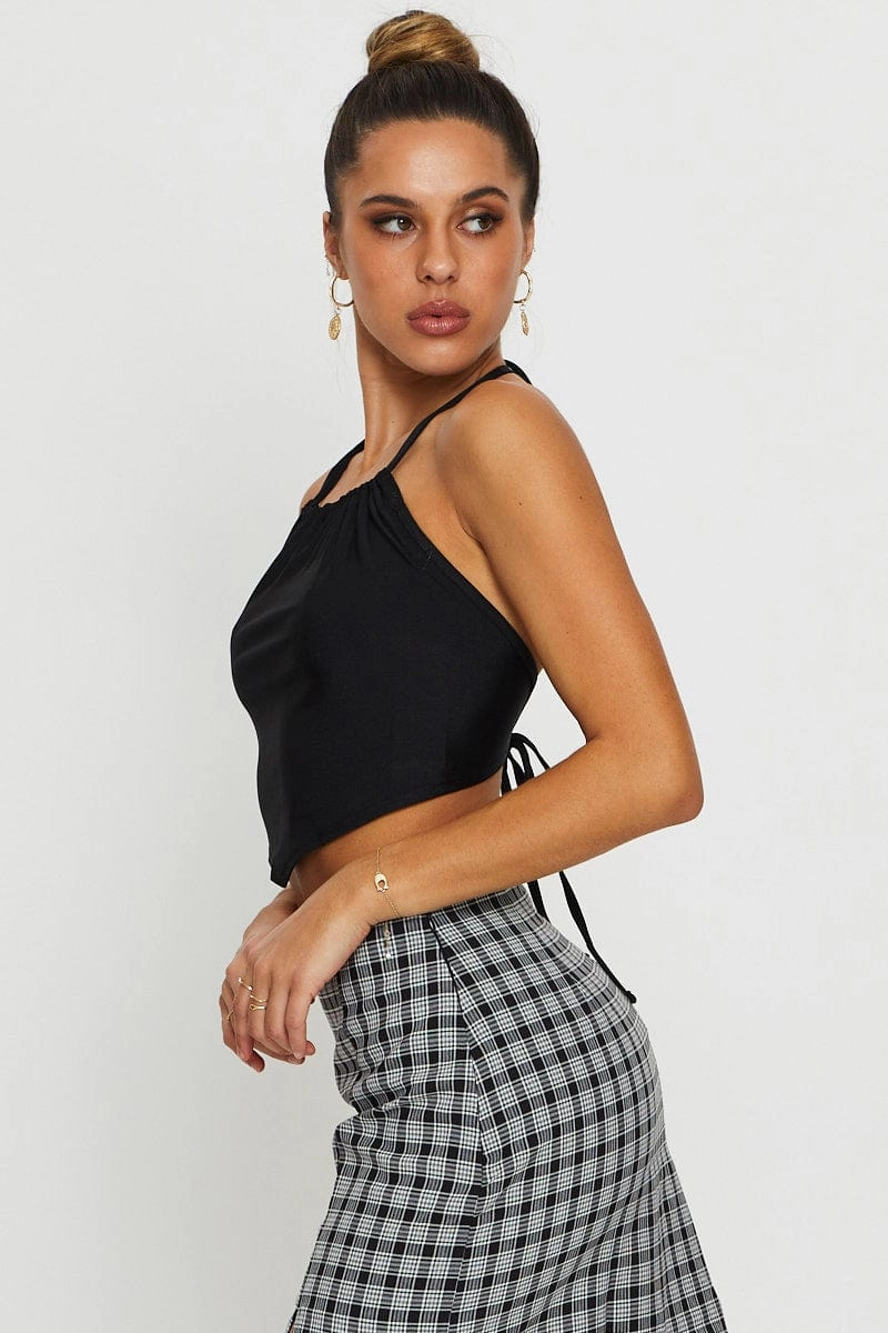 Black Halter Top