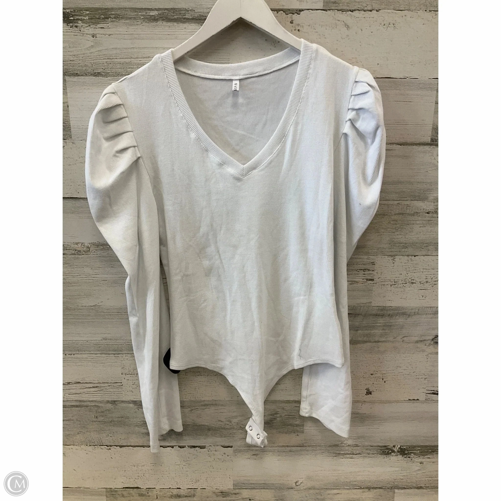 Bodysuit By Clothes Mentor In White, Size: Xl