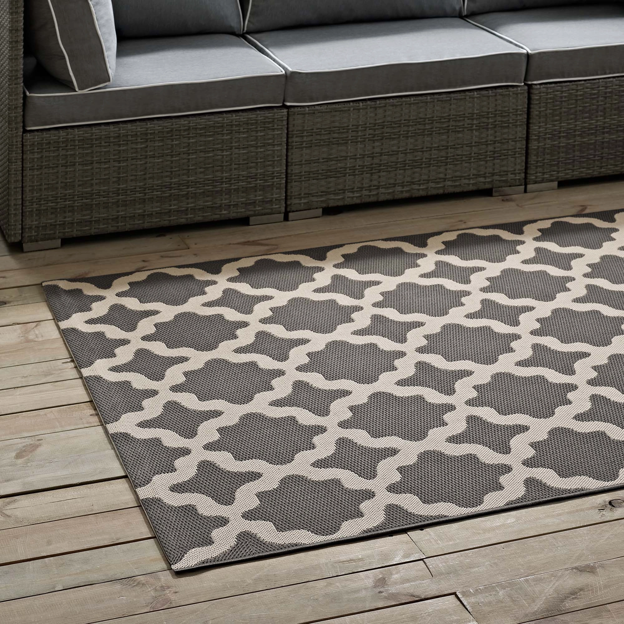 Cerelia Moroccan Trellis Indoor and Outdoor Area Rug by Modway