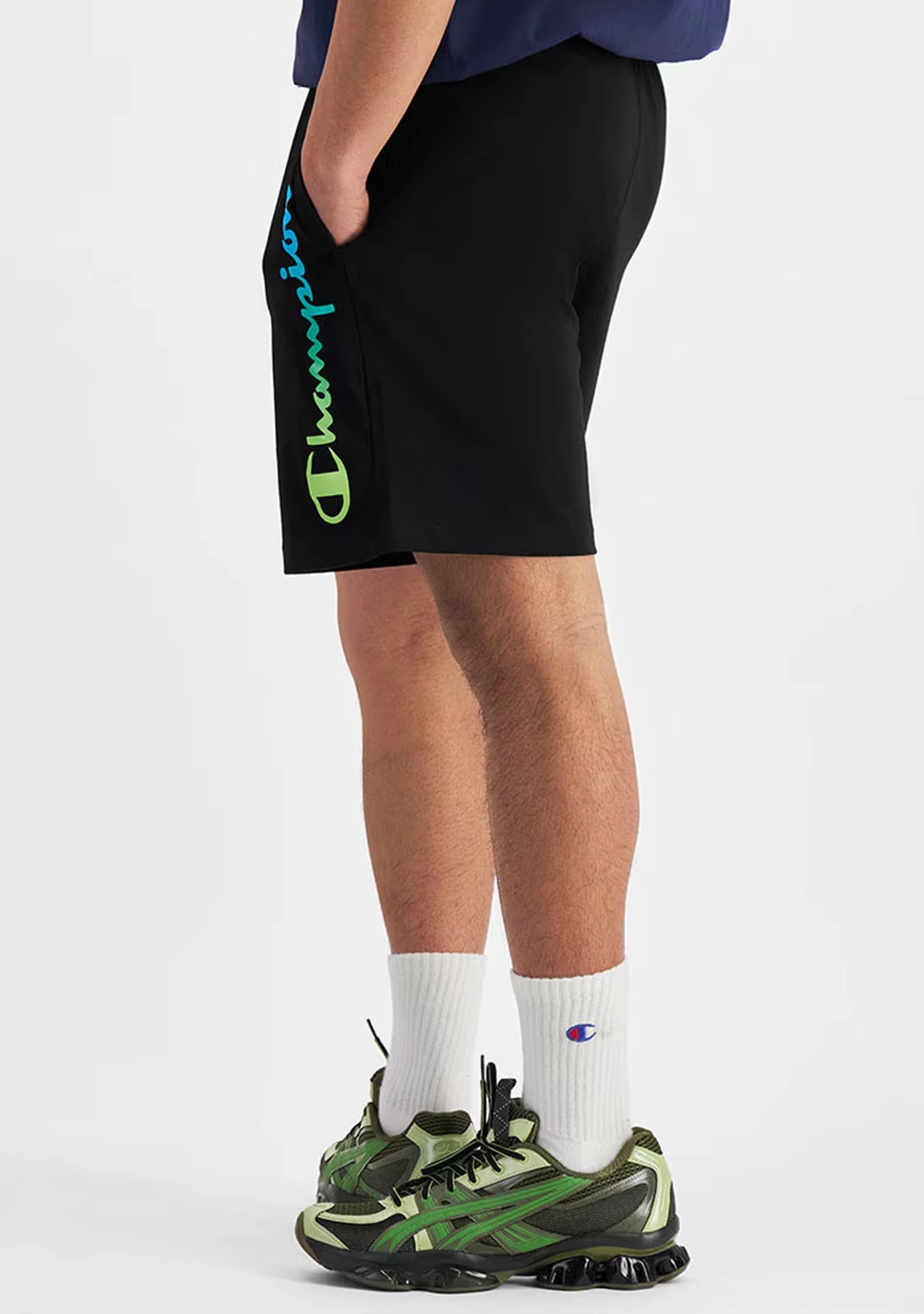 Champion Men's Ombre Script Jersey Shorts