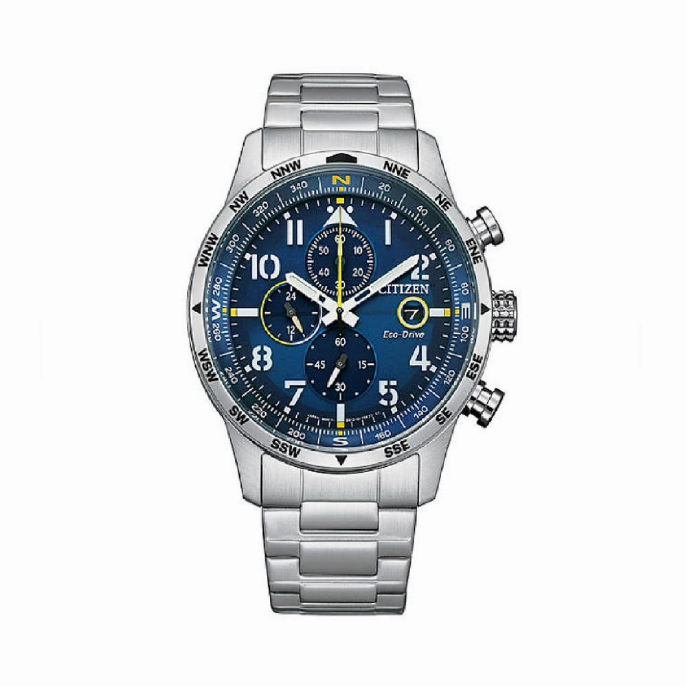 Citizen CA0790-59L Eco-Drive Chronograph Silver Tone 43mm Men's Watch