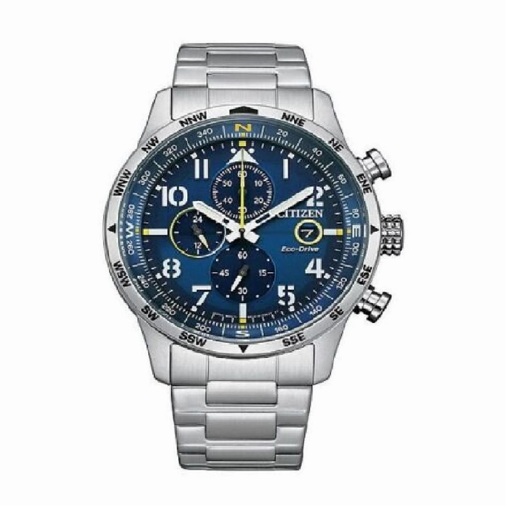 Citizen CA0790-59L Eco-Drive Chronograph Silver Tone 43mm Men's Watch