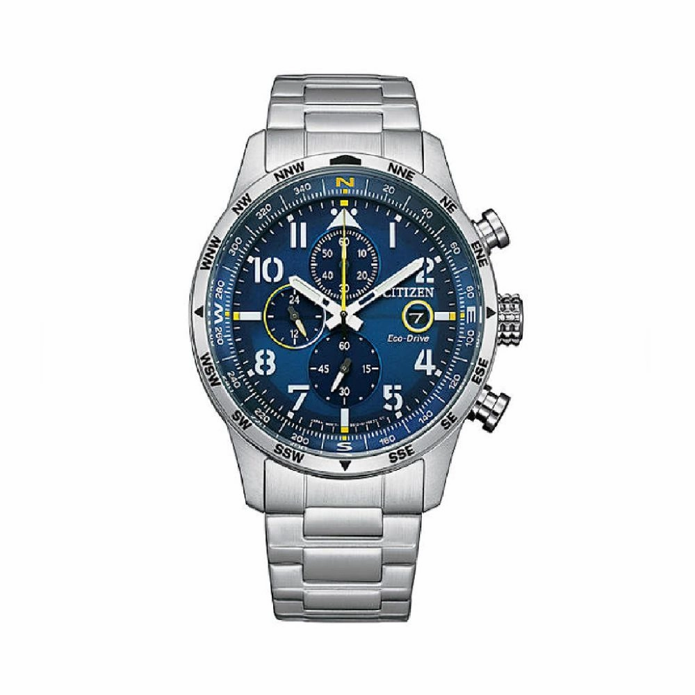 Citizen CA0790-59L Eco-Drive Chronograph Silver Tone 43mm Men's Watch