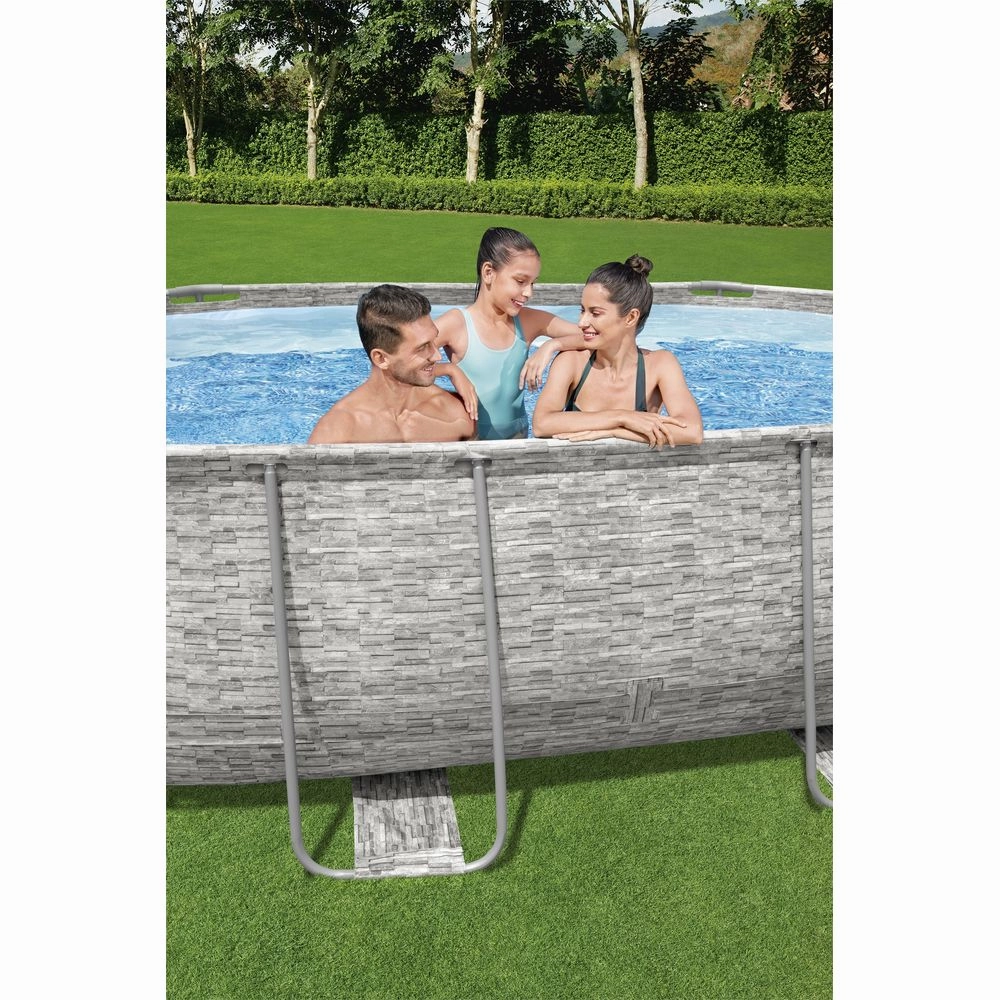 Coleman 90481E Power Steel 16 ft. x 10 ft. x 42 in. Oval Above Ground Pool Set