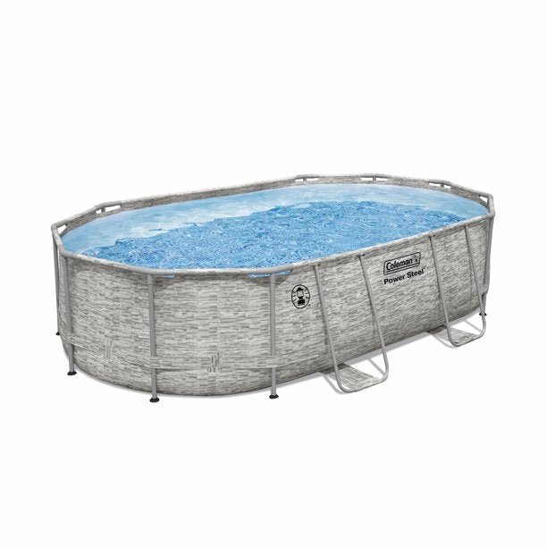 Coleman 90481E Power Steel 16 ft. x 10 ft. x 42 in. Oval Above Ground Pool Set