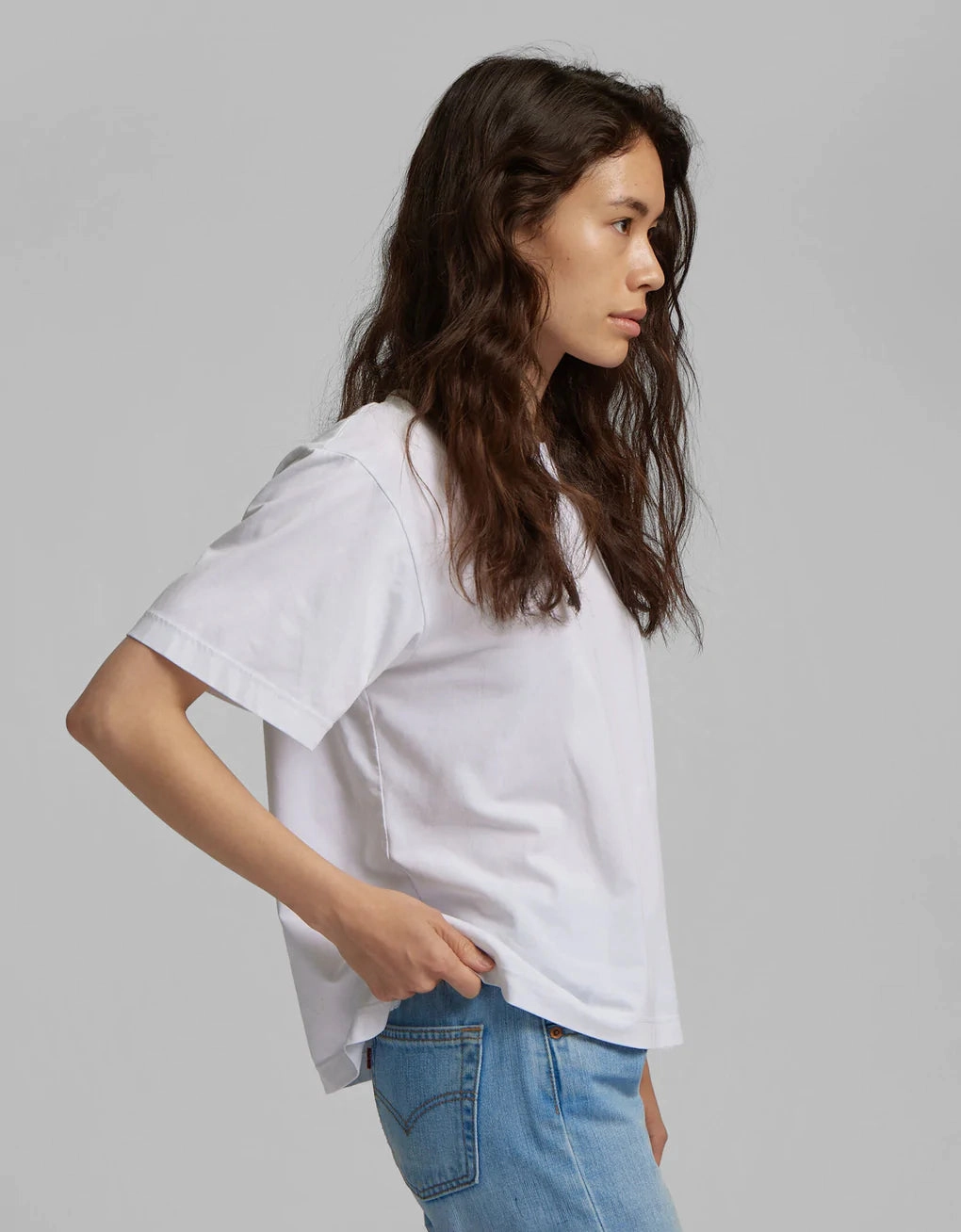 COLORFUL STANDARD - T-SHIRT SURDIMENSIONNÉ - NEIGE GRISE