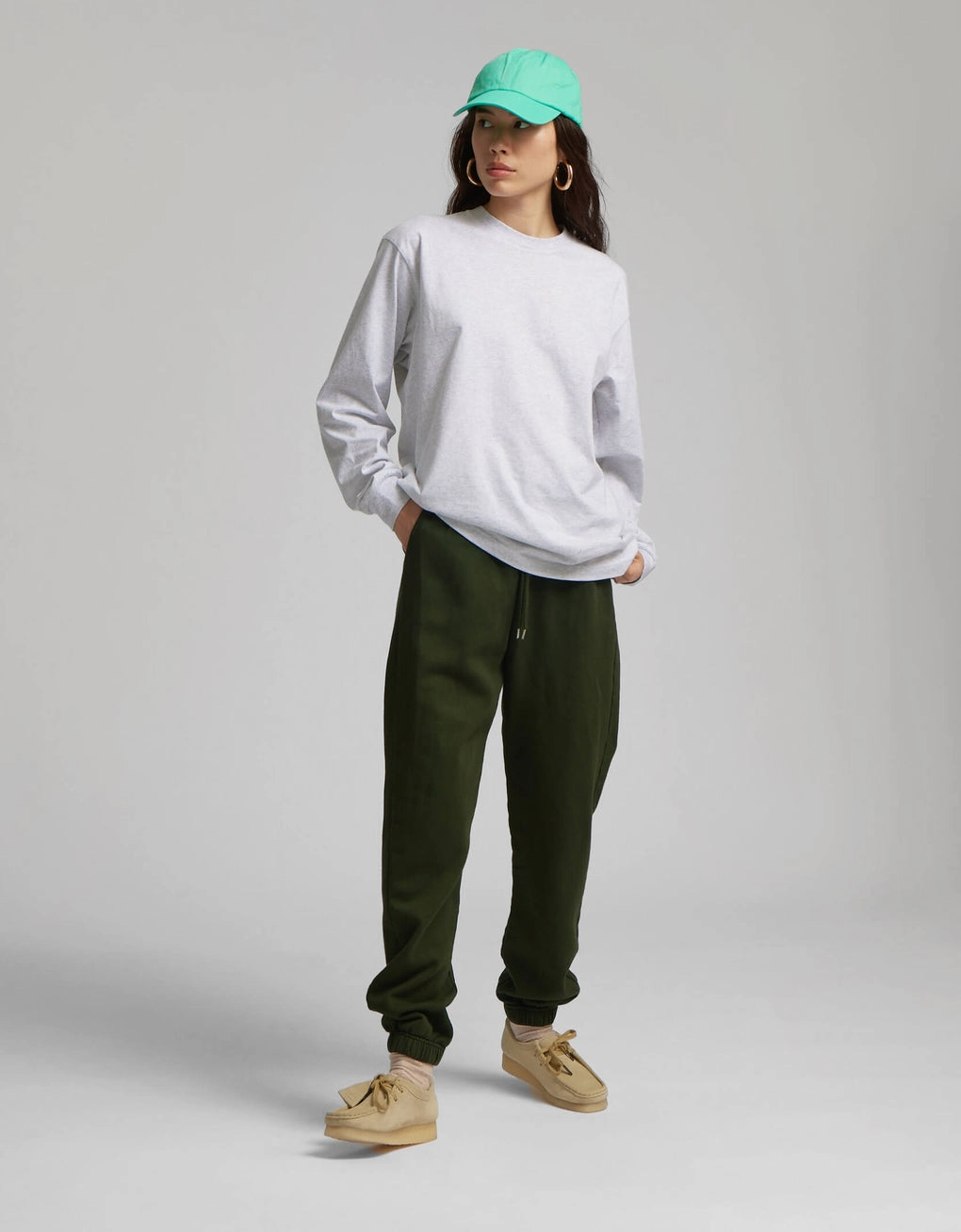 COLORFUL STANDARD - T-SHIRT SURDIMENSIONNÉ MANCHES LONGUES - BLANC OPTIQUE