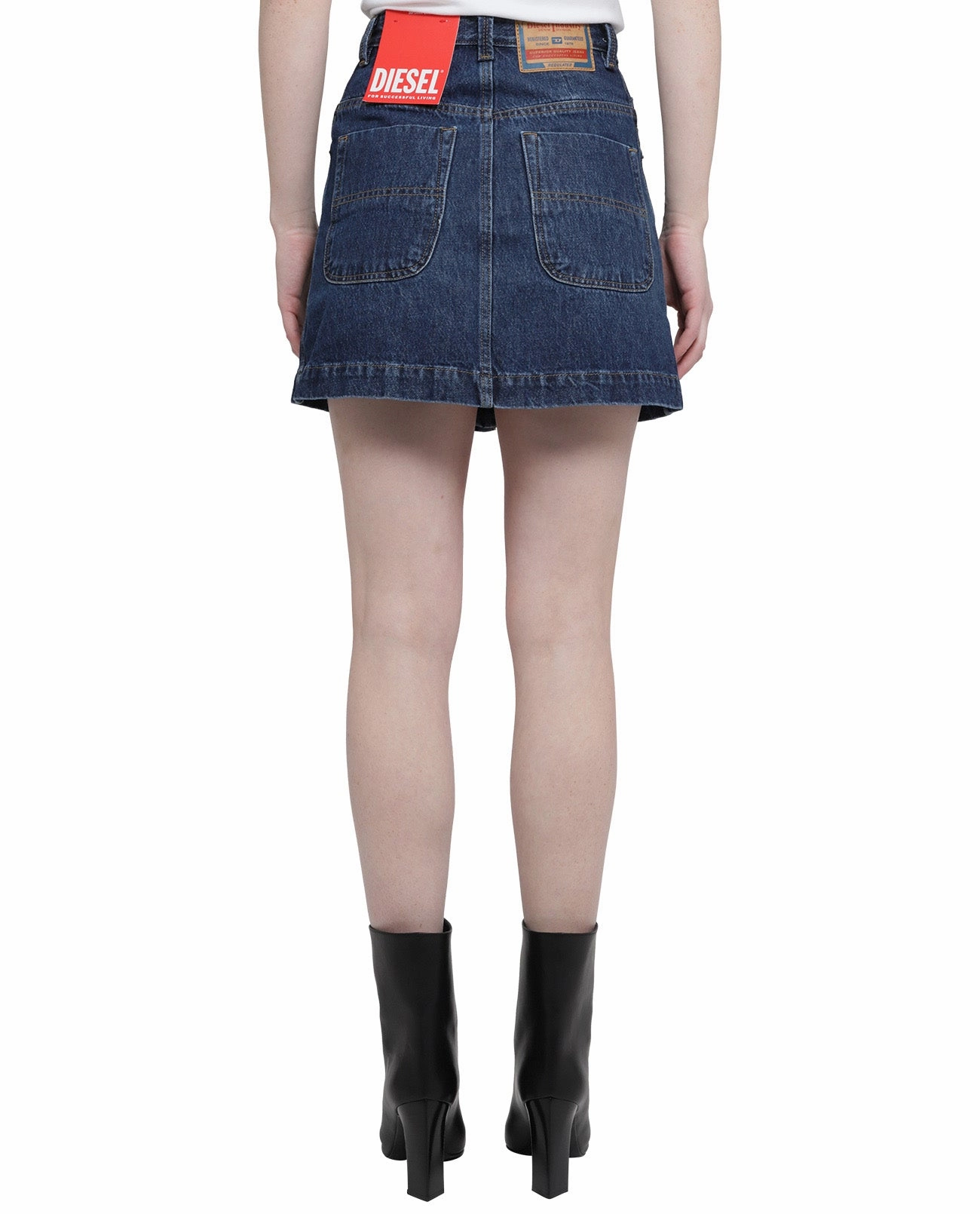 Diesel De-Albus Denim Mini Skirt