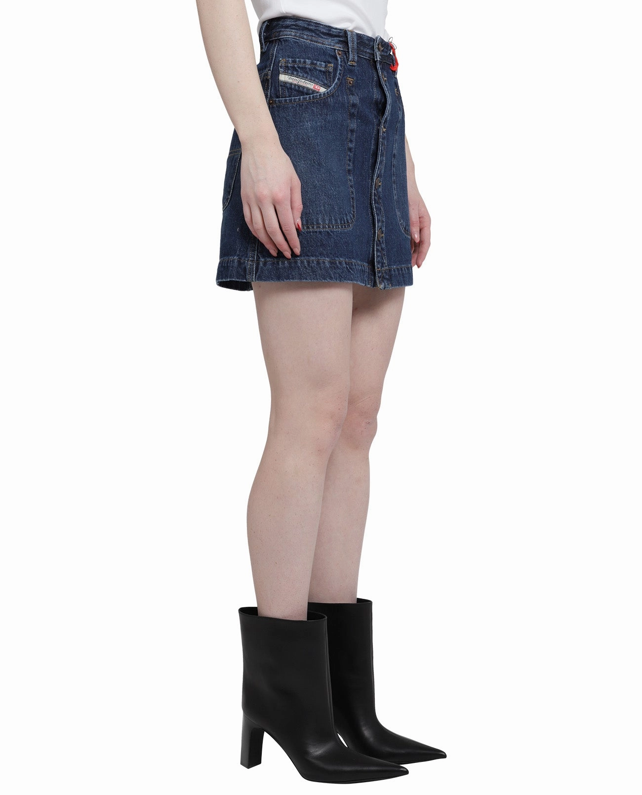 Diesel De-Albus Denim Mini Skirt