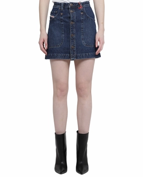 Diesel De-Albus Denim Mini Skirt