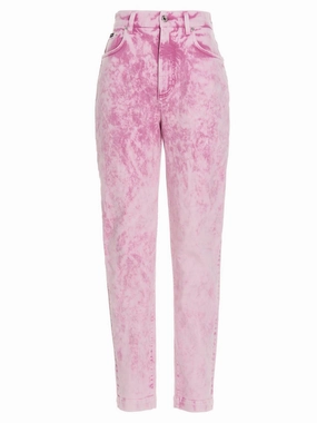 Dolce & Gabbana Logo Patch Tie-Dye Jeans