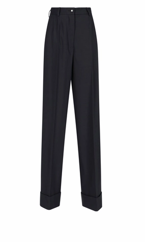 Dolce & Gabbana Wide-Leg Cuffed Trousers