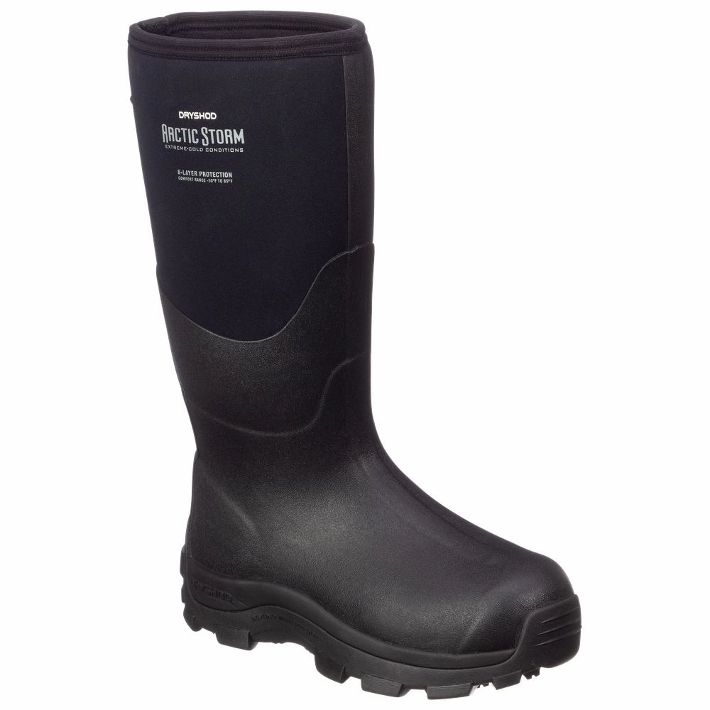 Dryshod Arctic Storm Extreme-Cold Conditions Winter Boots for Men - Black/Grey - 11M