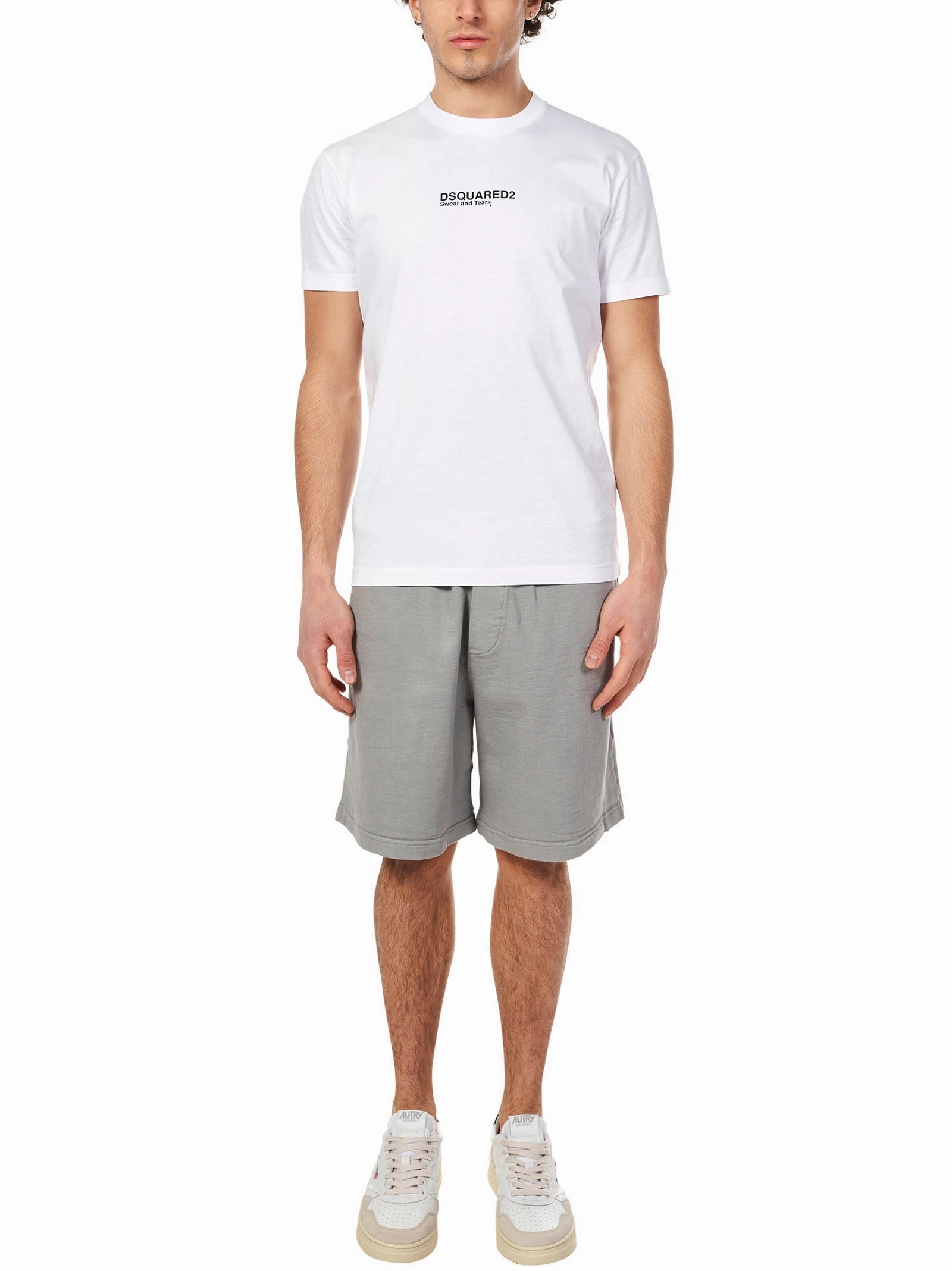 Dsquared2 Logo Embroidered Wide Leg Track Shorts