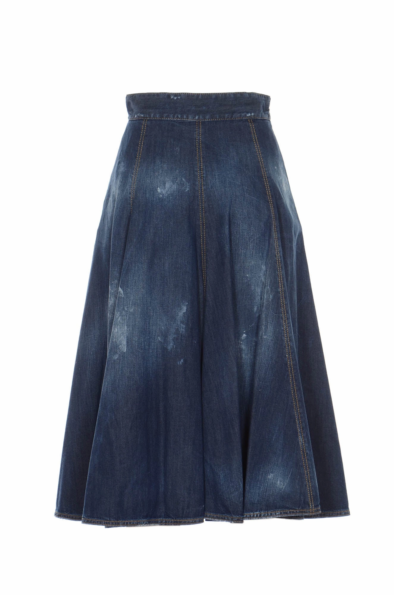 Dsquared2 Pleated Denim Skirt