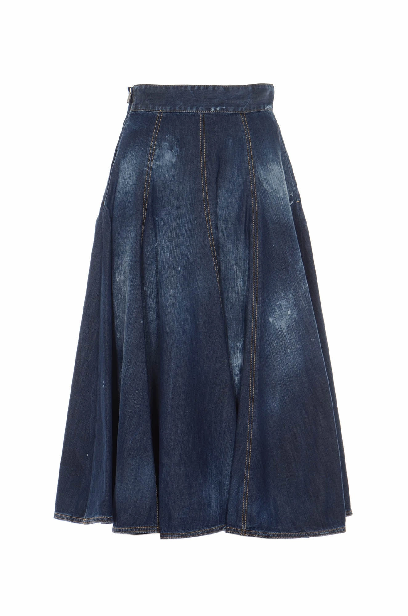 Dsquared2 Pleated Denim Skirt