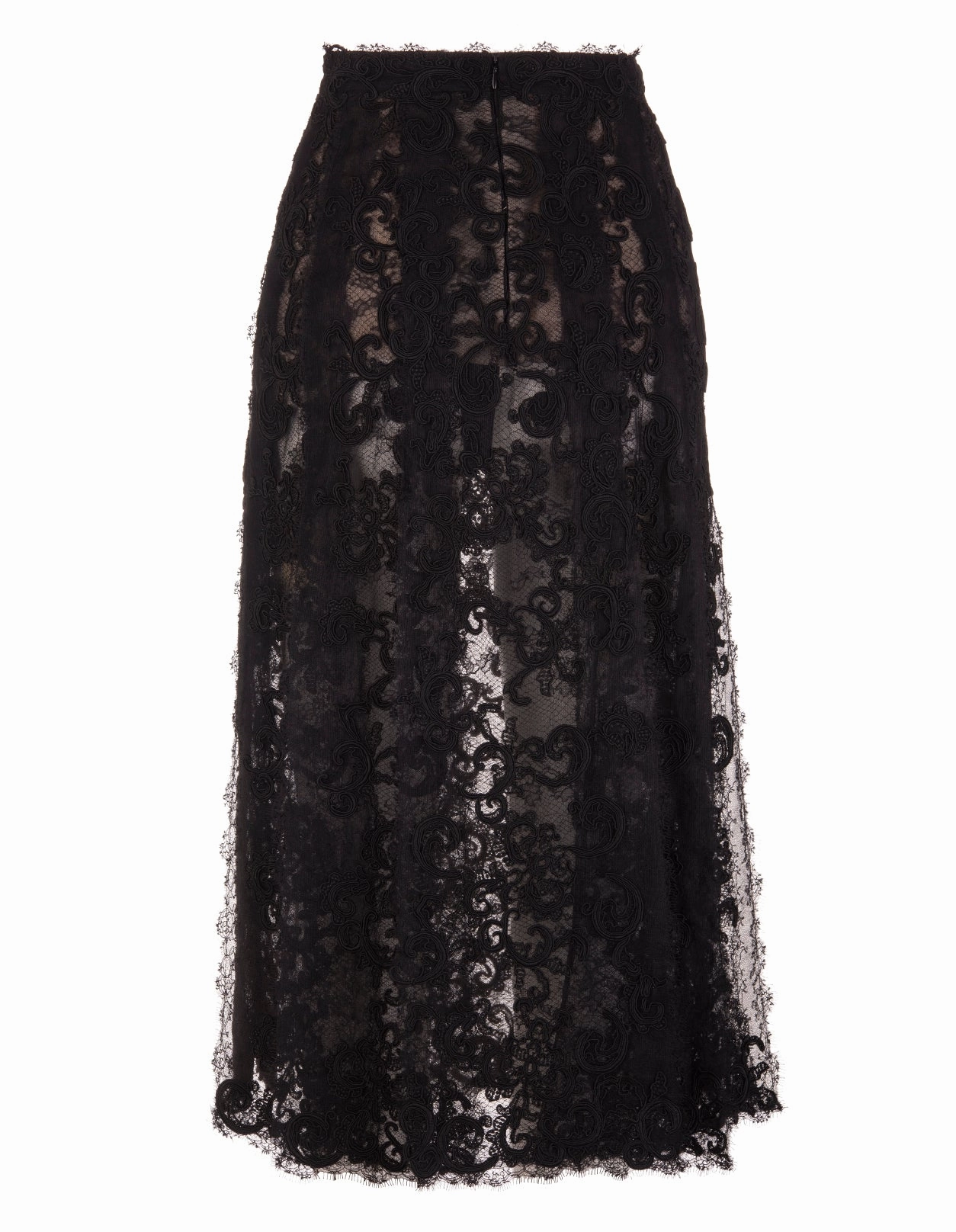 Ermanno Scervino Lace-Detailed High-Waisted Midi Skirt