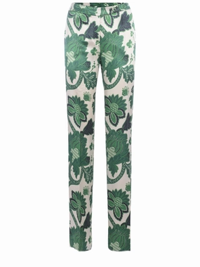Etro Allover Floral Print Wide Leg Pants