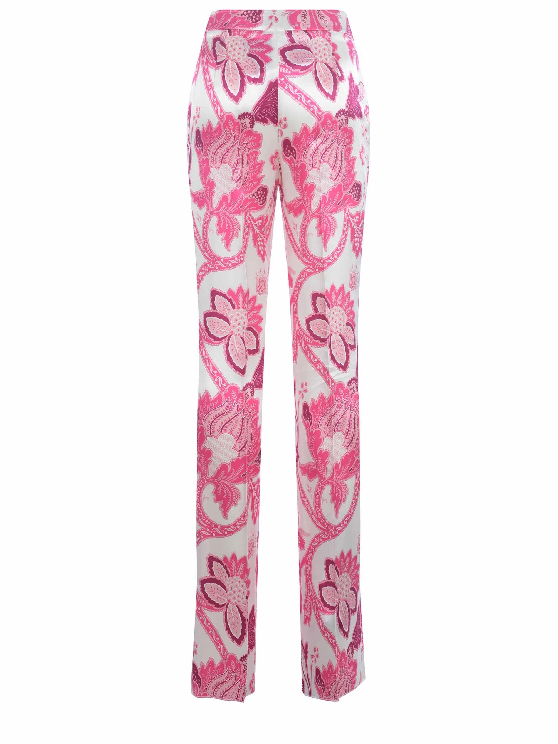 Etro Allover Floral Print Wide Leg Pants