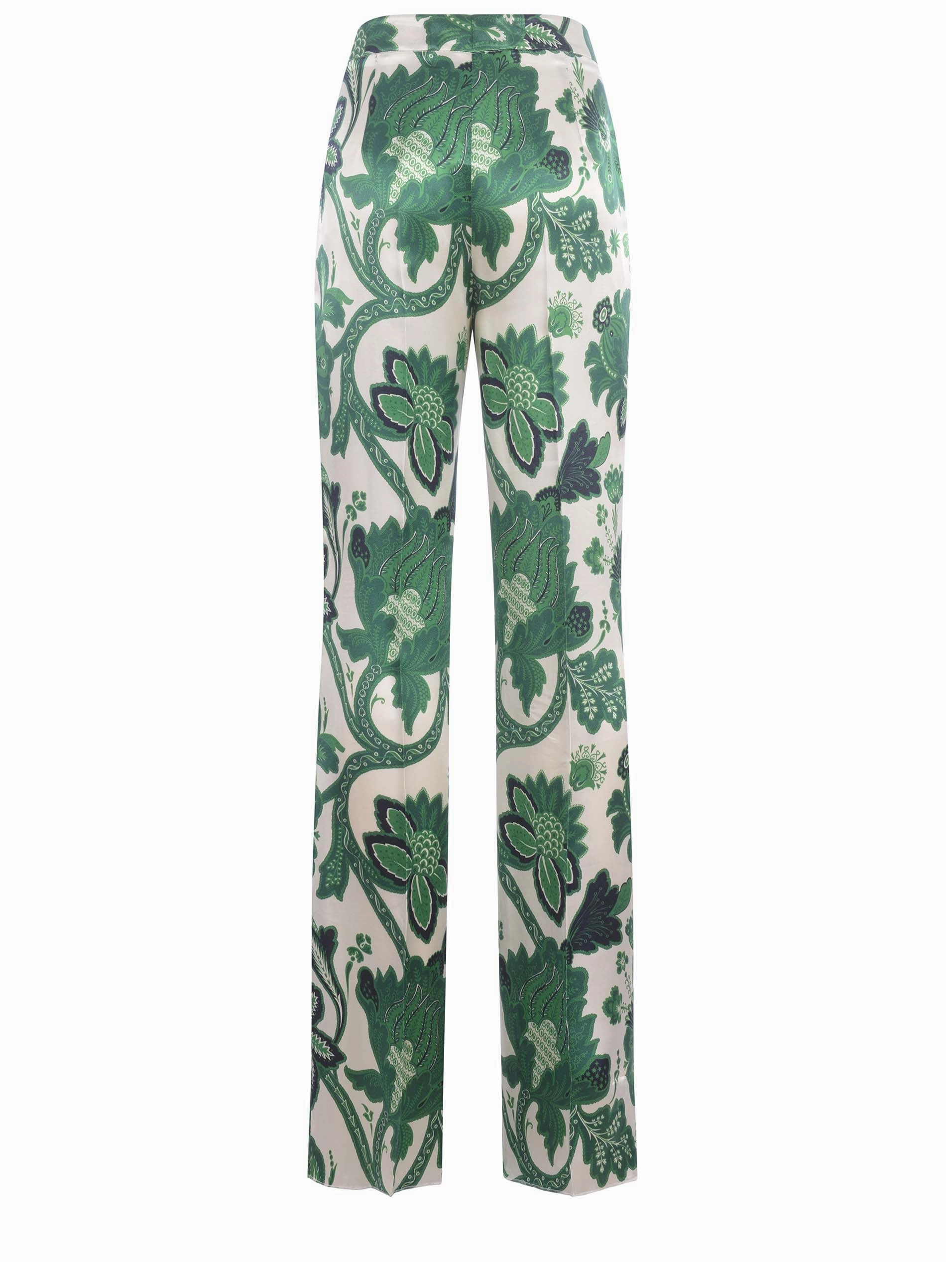 Etro Allover Floral Print Wide Leg Pants