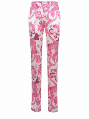 Etro Allover Floral Print Wide Leg Pants