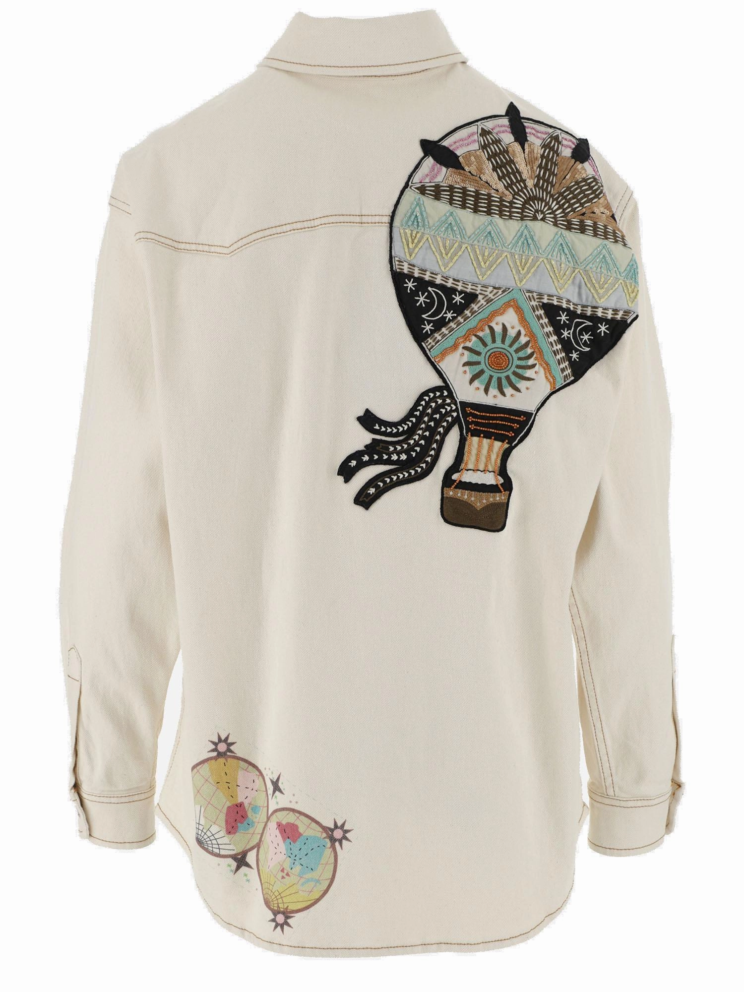 Etro Graphic Printed Long-Sleeved Denim Shirt