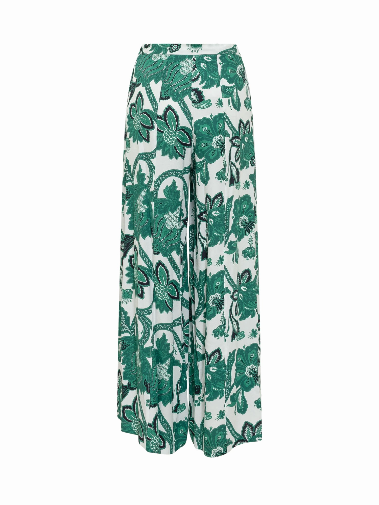 Etro Printed Front Slit Wide Leg Trousers
