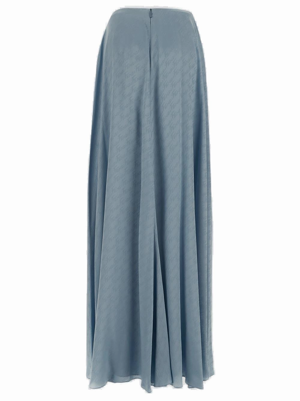Fendi Draped Wide Leg Satin Trousers