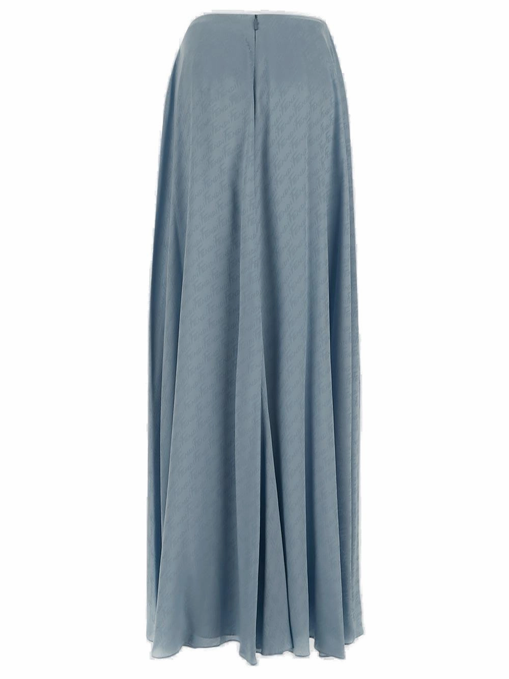 Fendi Draped Wide Leg Satin Trousers