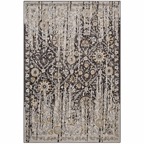 Ganesa Distressed Diamond Floral
Lattice Area Rug by Modway