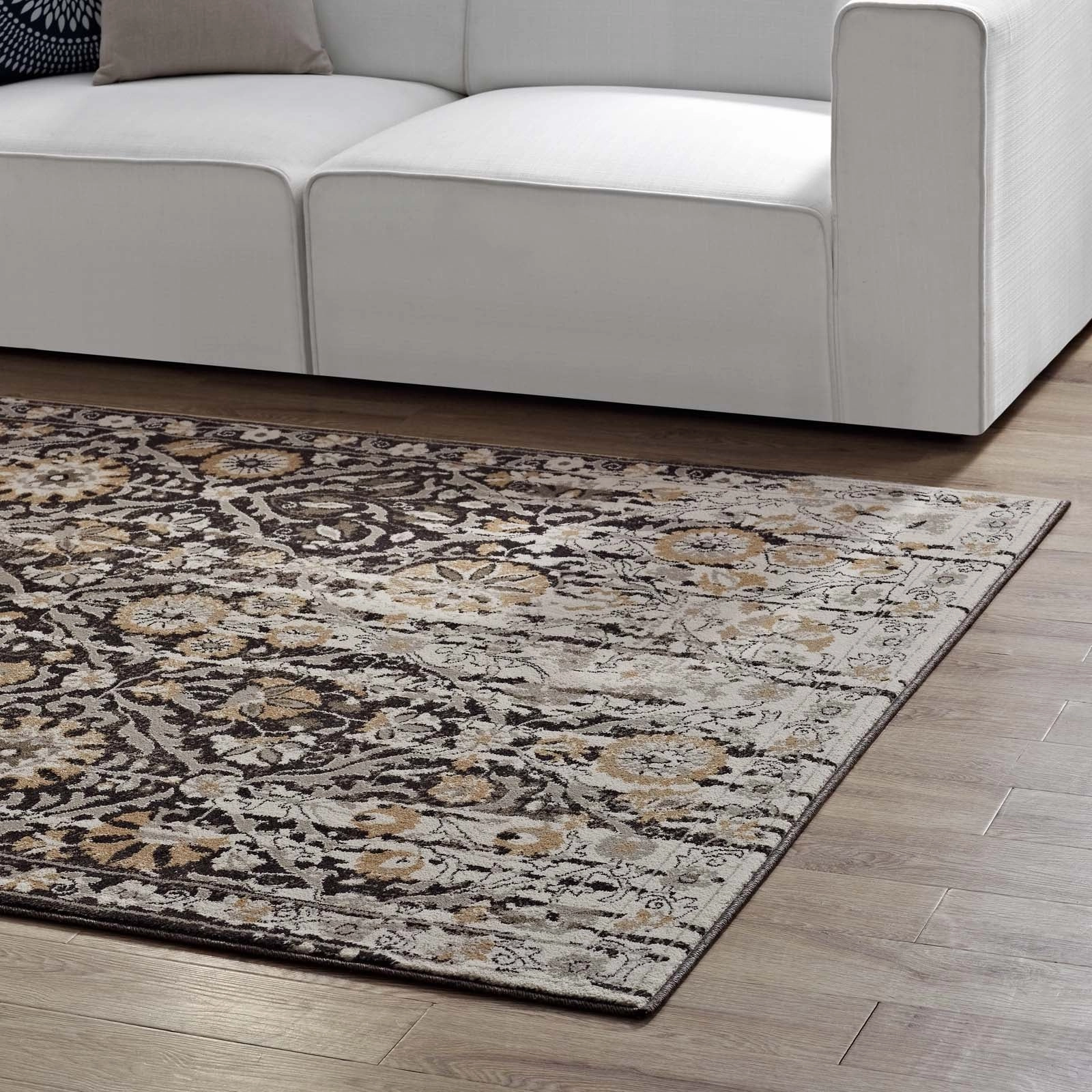 Ganesa Distressed Diamond Floral
Lattice Area Rug by Modway