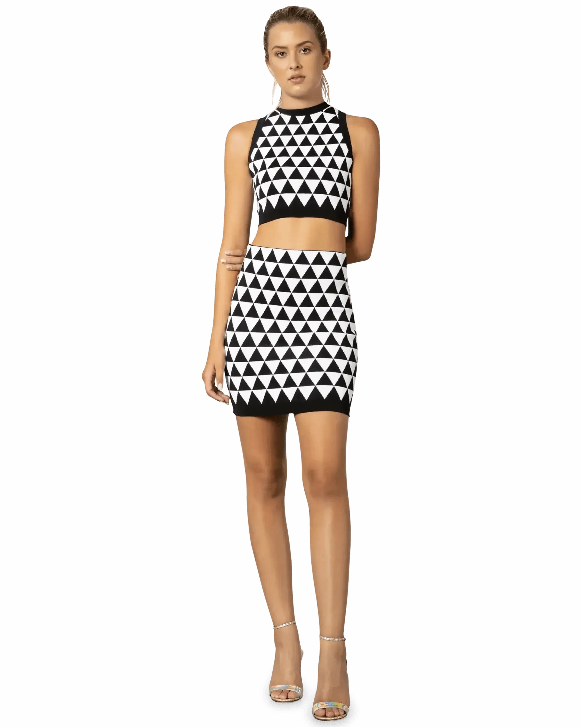 Geometric Print Mini Skirt