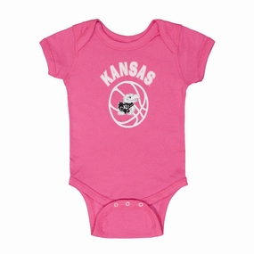 Girls' (Infant) Kansas Jayhawks Chest Bump Creeper (K2SBKSV 95-PNK)