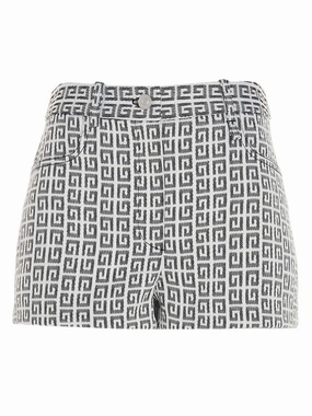 Givenchy 4G Jacquard Denim Shorts