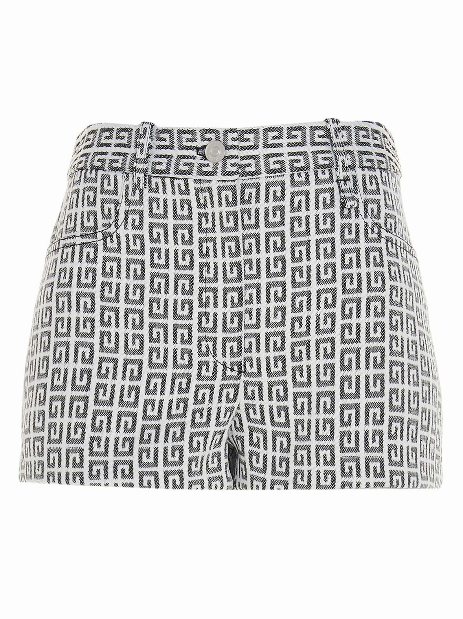 Givenchy 4G Jacquard Denim Shorts